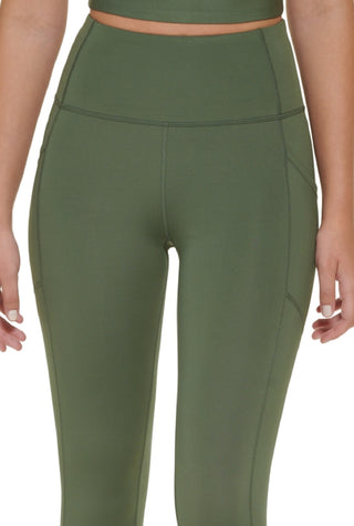Calvin Klein Women's Side Pocket 7/8 Leggings Green Size Large
