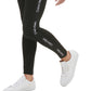 Calvin Klein Women's Minimal Logo Tape High Waist Full Length Leggings Black Size Large