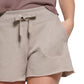Calvin Klein Women's Ribbed Waistband Shorts Beige Size Medium