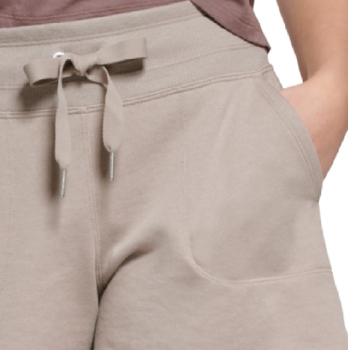 Calvin Klein Women's Ribbed Waistband Shorts Brown Size X-Small