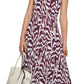 Calvin Klein Women's Printed Sleeveless Maxi Dress Purple Size Medium