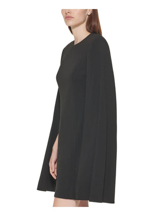 Calvin Klein Women's Cape Sleeve Sheath Dress Black Size 10