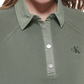 Calvin Klein Women's Cotton Polo Sweatshirt Green Size X-Large