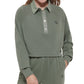 Calvin Klein Women's Cotton Polo Sweatshirt Green Size Medium