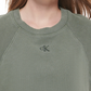 Calvin Klein Jeans Women's Sleeveless Cotton Sweatshirt Green Size Small