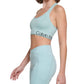 Calvin Klein Performance Women's Medium Impact Racerback Sports Bra Blue Size Large