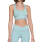 Calvin Klein Performance Women's Medium Impact Racerback Sports Bra Blue Size Large