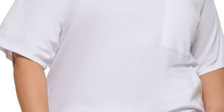 Calvin Klein Women's Tribeca Cotton Boyfriend Jeans T-Shirt White Size 1X