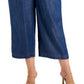 Calvin Klein Women's Denim Wide Leg Cropped Pants Blue Size 2X