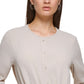 Calvin Klein Women's Tie Waist Button Down Shirt Brown Size Large