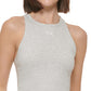 Calvin Klein Women's Racerback Crop Top Gray Size Large