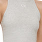 Calvin Klein Women's Racerback Crop Top Gray Size Large