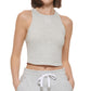 Calvin Klein Women's Racerback Crop Top Gray Size Large