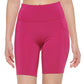 Calvin Klein Women's High Waist Side Pocket Bike Shorts Pink Size Large