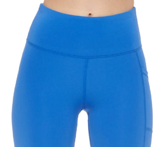 Calvin Klein Women's High Waist Side Pocket Bike Shorts Blue Size Small