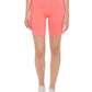 Calvin Klein Women's High Waist Side Pocket Bike Shorts Orange Size Large