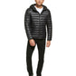 Calvin Klein Men's Hooded & Quilted Packable Jacket Black Size Small