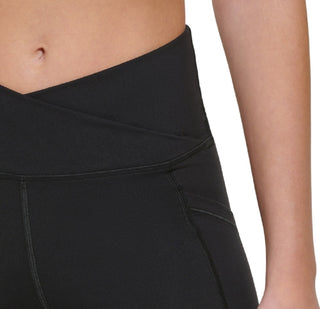 Calvin Klein Women's Crossover Waist Bike Shorts Black Size Large