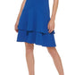Calvin Klein Women's Tiered Sheath Dress Blue Size 12Petite