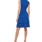 Calvin Klein Women's Tiered Sheath Dress Blue Size 8Petite