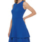 Calvin Klein Women's Tiered Sheath Dress Blue Size 8Petite