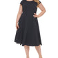 Calvin Klein Women's Cap Sleeve Dress Blue Size 22W