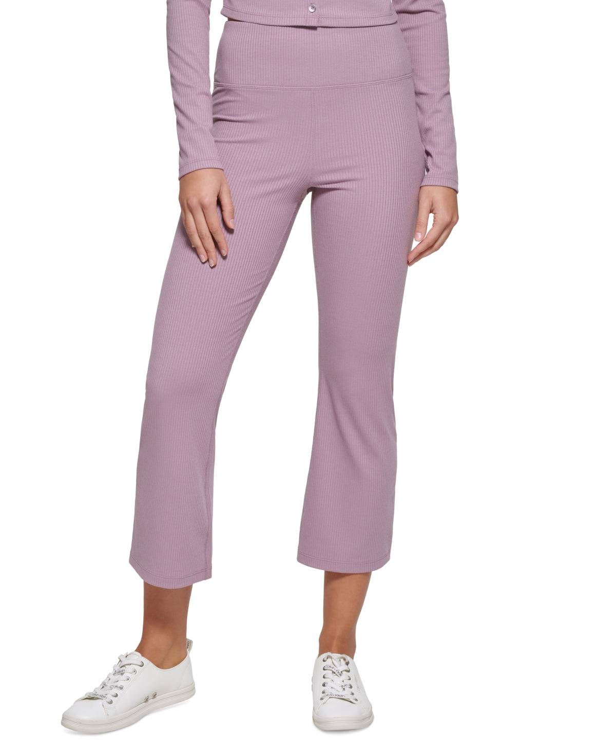 Calvin Klein Women's High Waist Ankle Length Pants Pink Size Large