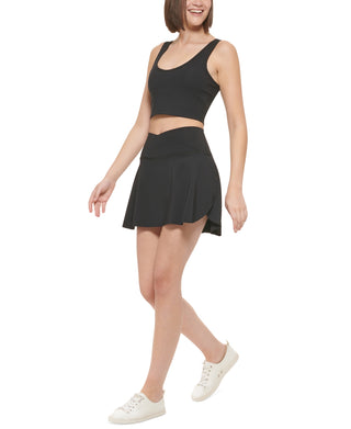 Calvin Klein Women's Crossover Waist Skort Black Size Large