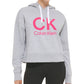 Calvin Klein Women's Graphic Logo Hoodie Gray Size Large