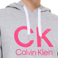 Calvin Klein Women's Graphic Logo Hoodie Gray Size Large