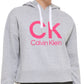 Calvin Klein Women's Graphic Logo Hoodie Gray Size Small