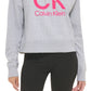 Calvin Klein Women's Graphic Logo Hoodie Gray Size Small