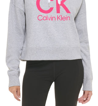 Calvin Klein Women's Graphic Logo Hoodie Gray Size Small