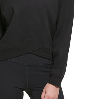 Calvin Klein Women's Crossover Hem Pullover Black Size X-Small