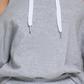 Calvin Klein Performance Women's Open-Back Cold-Shoulder Hoodie Silver Size XL