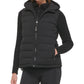 Calvin Klein Women's Hooded Quilted Zip Front Vest Black Size X-Large