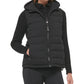 Calvin Klein Women's Hooded Quilted Zip Front Vest Black Size X-Large
