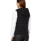 Calvin Klein Women's Hooded Quilted Zip Front Vest Black Size Small