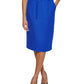 Calvin Klein Women's Tie Belt Pencil Skirt Blue Size 14 Petite