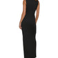 Calvin Klein Women's Scuba Crepe Cutout Gown Black Size 16