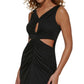 Calvin Klein Women's Scuba Crepe Cutout Gown Black Size 16