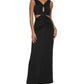 Calvin Klein Women's Scuba Crepe Cutout Gown Black Size 10