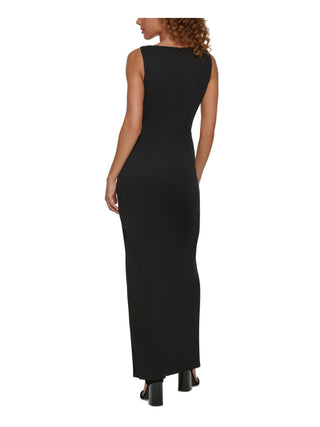 Calvin Klein Women's Scuba Crepe Cutout Gown Black Size 10