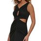 Calvin Klein Women's Scuba Crepe Cutout Gown Black Size 10