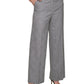 Calvin Klein Women's Houndstooth Plaid Wide Leg Pants Gray Size 14 Petite