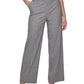 Calvin Klein Women's Houndstooth Plaid Wide Leg Pants Gray Size 14 Petite
