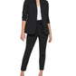 Calvin Klein Women's Long Sleeve One Button Blazer Black Size 2Petite