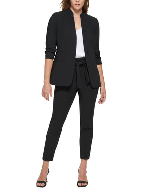 Calvin Klein Women's Long Sleeve One Button Blazer Black Size 2Petite