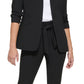 Calvin Klein Women's Long Sleeve One Button Blazer Black Size 2Petite