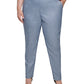 Calvin Klein Women's Mid Rise Ankle Zip Pants Blue Size 16W